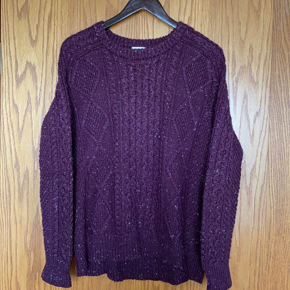 Plum purple crew sweater